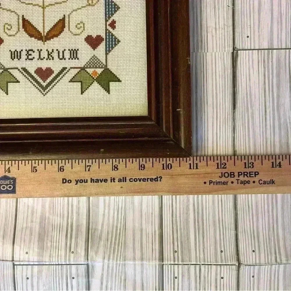 Amish Quaker Needlepoint Embroidered “Welcome”